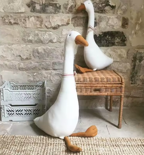 Handcrafted Goose Plush Toy | Boho Nursery Decorative Pillow