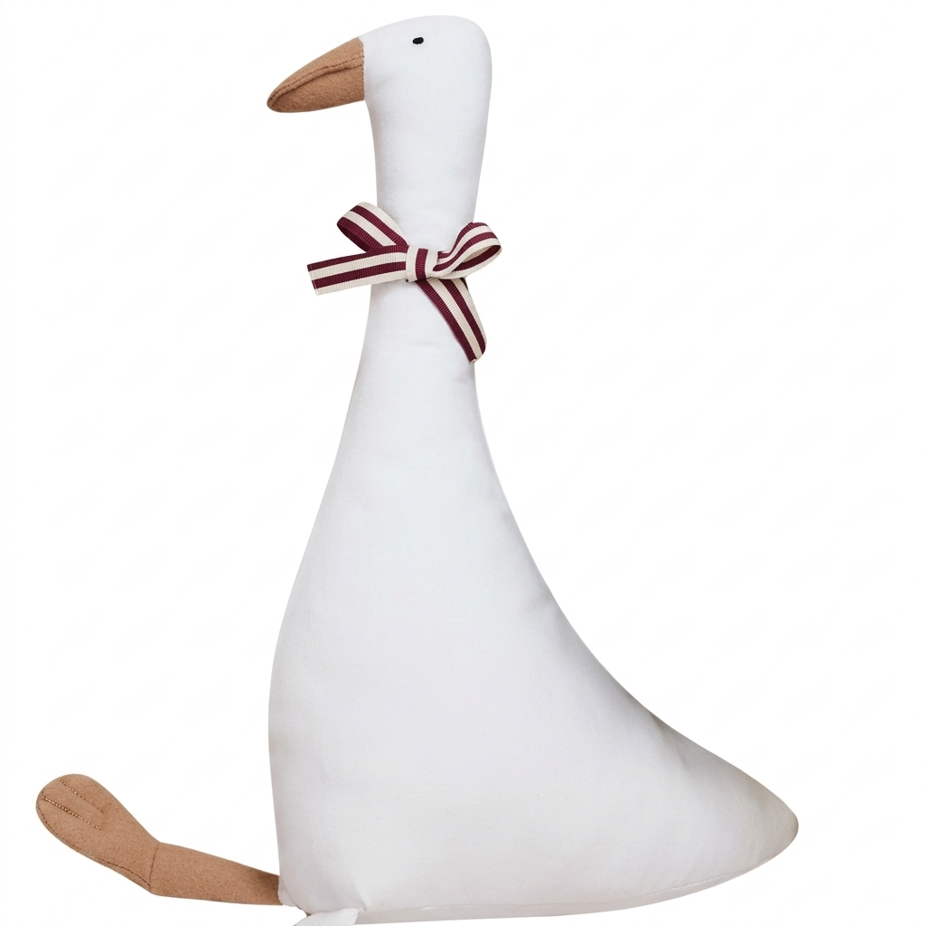 Handcrafted Goose Plush Toy | Boho Nursery Decorative Pillow