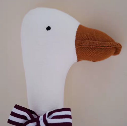 Handcrafted Goose Plush Toy | Boho Nursery Decorative Pillow